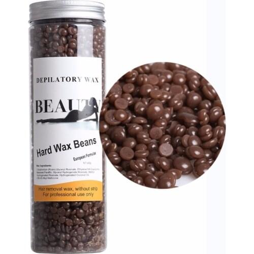 New Depilatory Wax Pellet Hot Film Hard Wax Beans For Men Hair Removal No Strip Hard Wax Beads 400G Coffee Taste Harsen Ontharen
