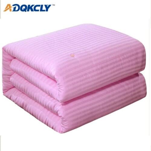 ADQKCLY Chinese Natural 100% Mulberry Silk Comforter 100% Cotton Cover Beding Duvet for Autumn Winter Full Queen King Warn Quilt