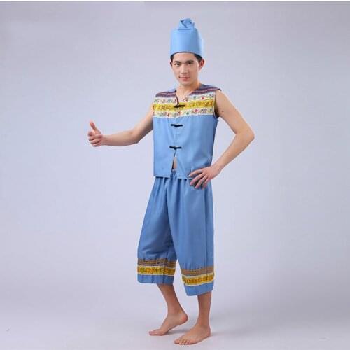 Miao Clothing for Men Miao Hmong Clothes Chinese Folk Dance Costume Hmong Chinese Traditional Dance Costume