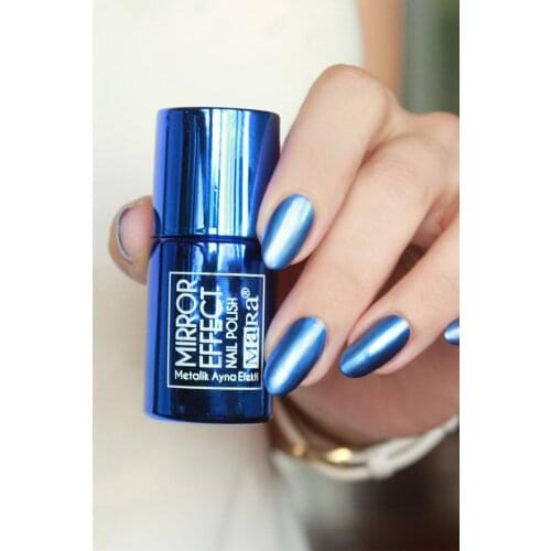 Parlament-Blue Metallic Mirror Effect Nail Polish Fashion Style Affecting Remarkable For Woman