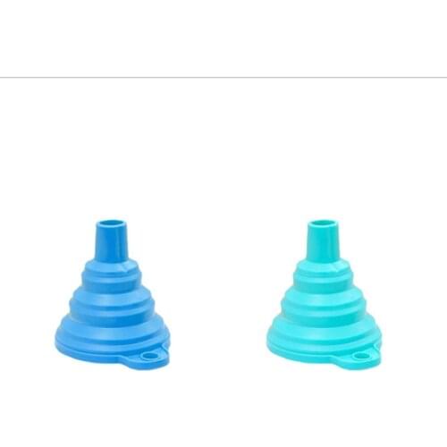 Portable Collapsible Silicone Safe Funnel Creative Household Items Candy Long Neck Funnel Silicone Folding Funnel