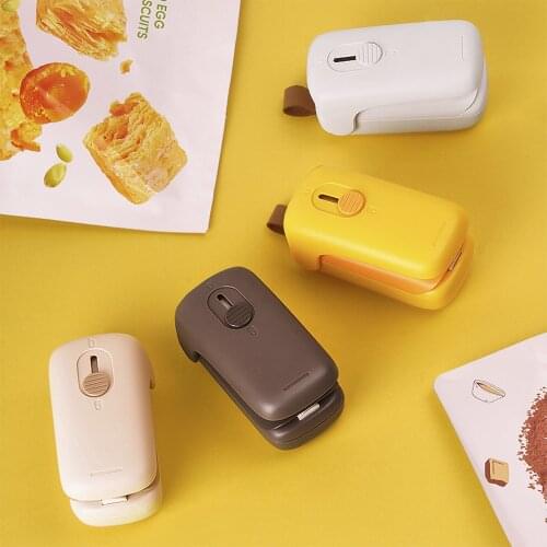 Portable household sealing machine Small food packaging bag clip Mini sealer hand slide cover bag sealer kitchen gadgets