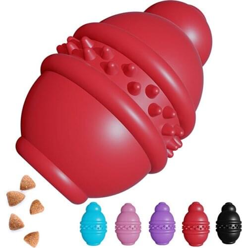 Rubber Spilled Ball Dog Toy Leaking Food Gourd Pet Toy Molar Teeth Dog Chew Toys Dog Toothbrush Pet Supplies