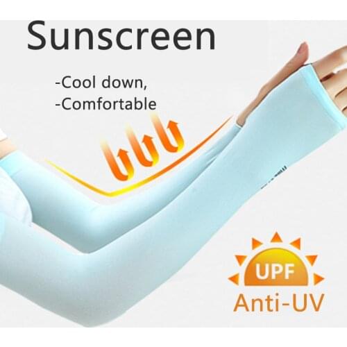 1 Pairs Unisex Cooling Arm Sleeves Elbow Cover Cycling Run Fishing UV Sun Protection Outdo Women Nylon Cool Arm Sleeves