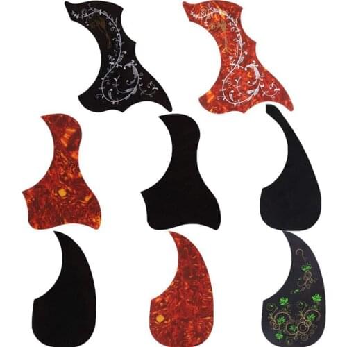 8 Pack Acoustic Guitar Pickguard Self Adhesive Hummingbird and Water Shaped Guitar Pickguard for 40 Inch 41 Inch Guitar