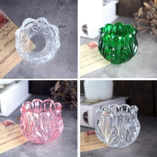 DIY Glazed Cup Resin Casting Mold Glazed Rose Flower Glass Tumbler Silicone Mold