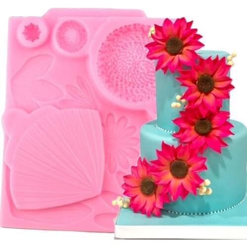 Daisy Silicone Molds Sunflower Flower Fondant Mould DIY Party Cake Decorating Tools Chocolate Candy Clay Moulds