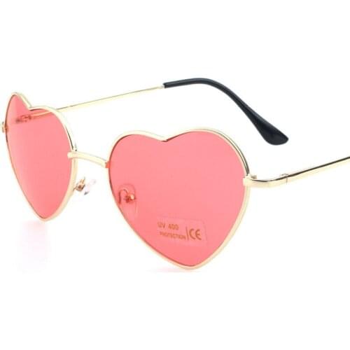 Love Heart Shaped Sunglasses Women Luxury Cat Eye Sun Glasses Ladies Sexy Sweet Designer Candy Mirror Lens Eyewear UV400