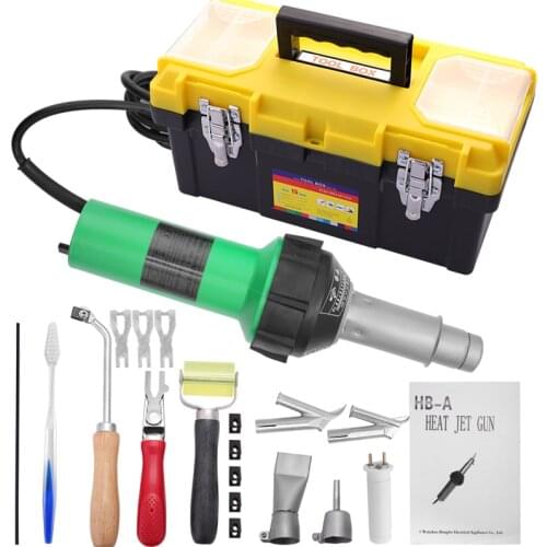 1600W Plastic Welder Welding Tool Heat Heating Gun Torch Hot Air Pistol PVC Welder Machine Kit Set With Butterfly Flooring