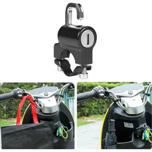 Universal Motorcycle Anti-theft Helmet Lock Security For 7/8'' 22mm Handlebar Motorbike Handlebar Metal Lock With 2 Keys Set
