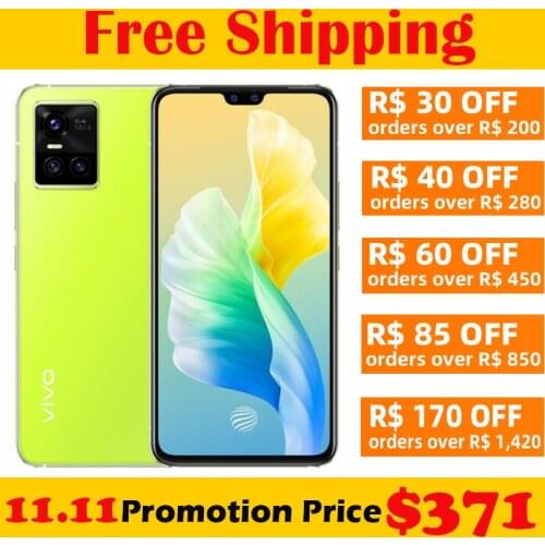 New Official Original VIVO S10 5G Cell Phone Dimensity1100 6.44inch 90HZ AMOLED Android 11 OS 64.0MP Camera 4050Mah 44W Charge