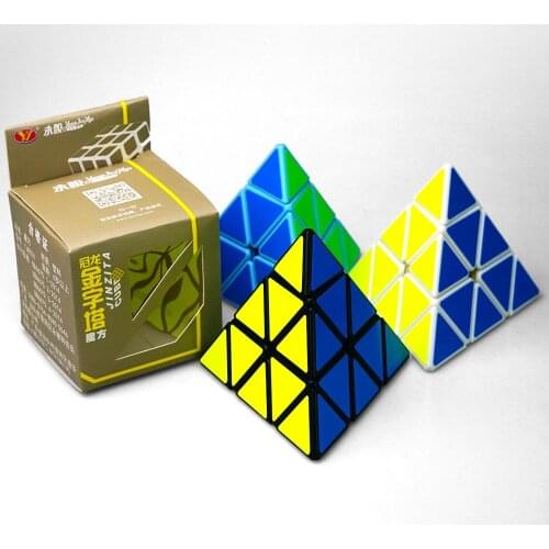Yongjun GuanLong JinZiTa 3x3x3 Yj triangle Special Shape 4-Sided Magic Puzzle Educational Fun Toy