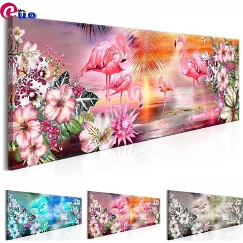 Animal 5D DIY Diamond Painting "Flamingo" Full Square/Round Drill Embroidery Flower Rhinestone Cross Stitch Home Decor Gift