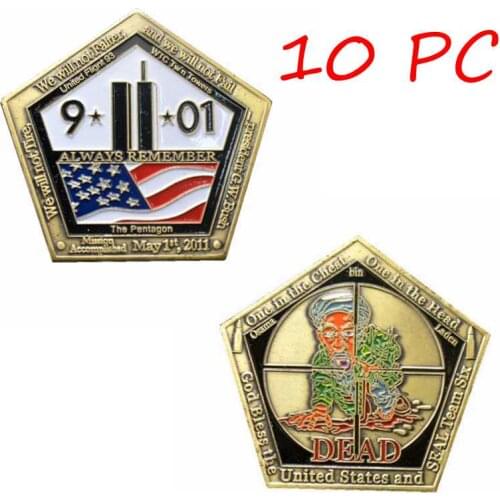 10pc US Navy Seal Team 6th Commando Commemorative Coin Counter-terrorism Special Forces 911 Pentagon Coins Collectibles Military