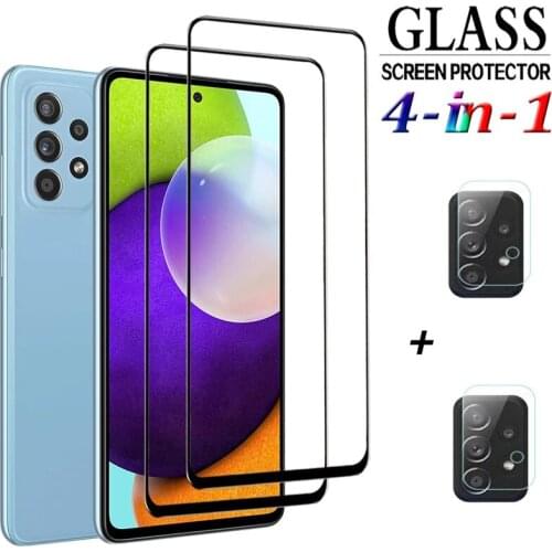 4in1 Tempered Glass Camera Lens Screen Protector For Samsung Galaxy A12 A22 A32 A42 A52 A72 A21S A31 A41 A51 A71 A325F Film
