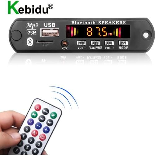 6W Amplifier MP3 Decoder Board Module Bluetooth V5.0 Car MP3 Player FM AUX Radio For Speaker Support Call Voice Record