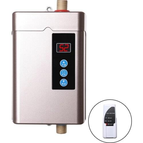 A08-AA Electric Water Heater Instant Tankless Water Heater 3000/4000W 110V/220V Heating Shower 4 Gear Temperature Adjustment
