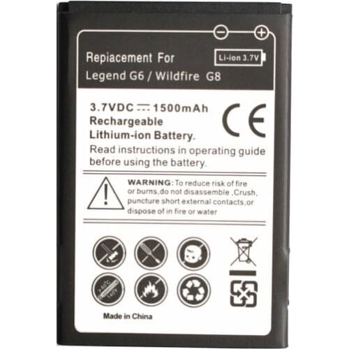 Ciszean 1500mAh BB00100 Battery For HTC Google Legend G6 Wildfire G8 A315C A3360 A3333 A3366 A3380 A6363 A6388 T5588 Batterij