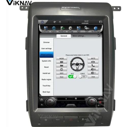 Car stereo multimedia player for Ford F150 2011 2012 2013 GPS navigation vertical screen Android radio DVD player head unit