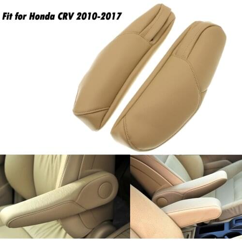EIDRAN 2pcs Microfiber Leather Seat Armrest Replacement Protective Cover For Honda CRV 2010 2012 2013 2014 2015 2016 2017