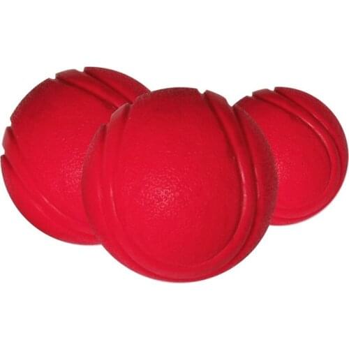 Super Toughness Pet Molar Bite Resistant Training Chew Toy Non-toxic Solid Natural Rubber Bouncing Ball for Dog Cat Size- Small