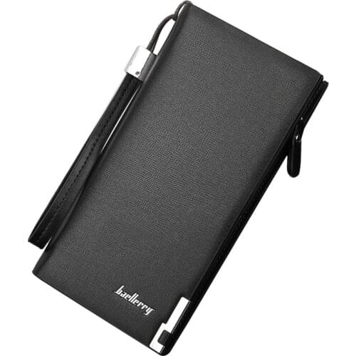 Baellerry Wallets Fashion Clutch Male Wallet Men Wristlet Men Clutch Bags Coin Purse Mens Wallet Leather Male Purse portemonnee