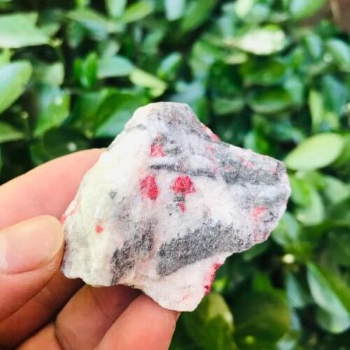 MOKAGY Natural Vermilion Crystal Healing Stone 20g-90g 1pc