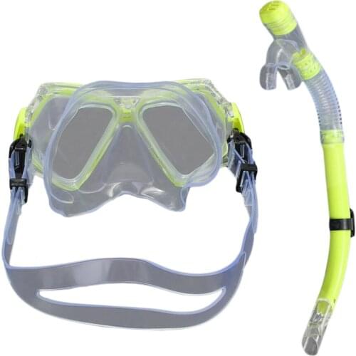 Swimming Diving Anti-fog Goggles Underwater Scuba Half Dry Snorkel Set