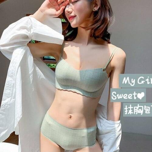 Underwear women gathered without steel ring girl bra thin section high school college students Korean style suit female breasts