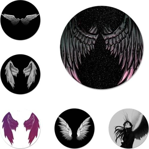 New Arrival 58mm Angel Wings Badge Brooch Pin Accessories For Clothes Backpack Decoration gift