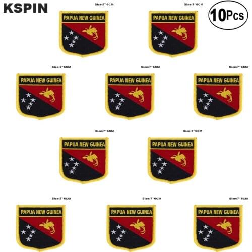 P.N.G. Flag Embroidery Patches Iron on Saw on Transfer patches Sewing Applications for Clothes in Home&Garden