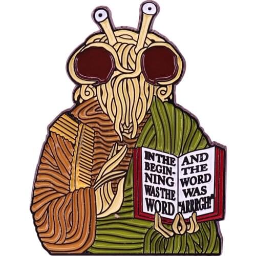 Pastafarian Pin Flying Spaghetti Monster Enamel Brooch Pins Badge Lapel Pins Alloy Metal Fashion Jewelry