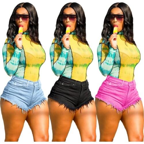 Baldauren 2021 Sexy casual dress set with jeans, short trousers and high waists womens jeans