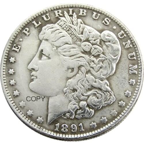 US 1891-S Morgan Dollar Silver Plated Copy Coin