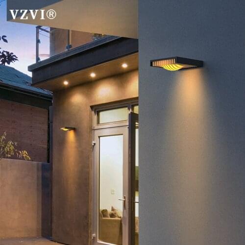 Modern Solar Outdoor Wall Light LED Wall Lamp Courtyard Balcony Garden Light IP65 Wall Sconces Terrace Electricity Porch Lights