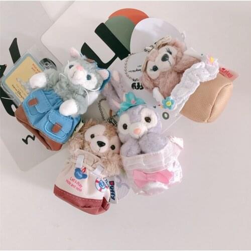 Duffy and His Friends Funny Stella Lou ShellieMay Hidden in a Bag Stuffed Plush Toys Disney Plush Pendant Cute Gifts for Kids
