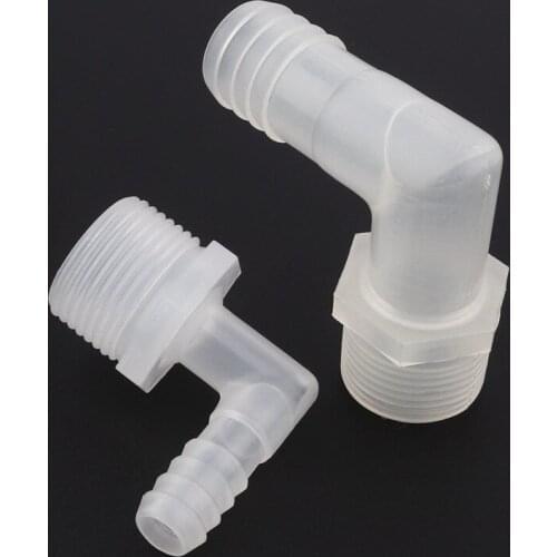 100pcs/lot G3/4 To 7.9~19.5mm PP Elbow Connectors Garden Micro Irrigation Hose Joints Aquarium Aerator Fittings Fish Tank Parts