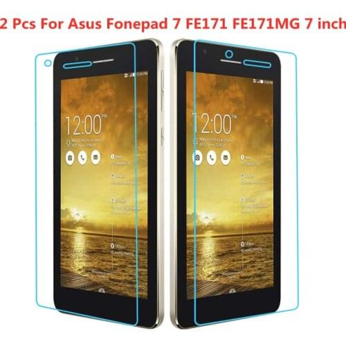 2 Pcs For Asus Fonepad 7 FE171 FE171CG FE171MG 7 inch tablet full cover Screen Protector Tempered Glass Film
