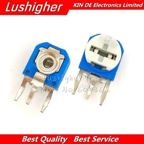 20pcs RM063 200k Ohm Blue White Can Be Adjusted Resistance Potentiometer 204 RM-063