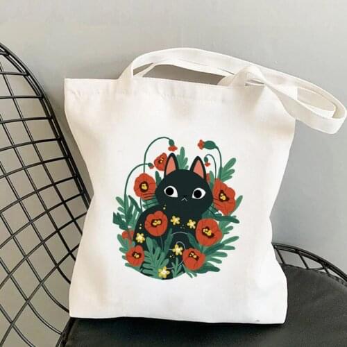 2021 Shopper CactAss tattoo flash Printed Tote Bag women Harajuku shopper handbag girl Shoulder shopping bag Lady Canvas Bag