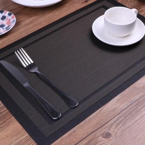 45x30cm PVC Antiskid Heat Insulated Cup Mat Dinning Table Bowl Dish Pad Placemat