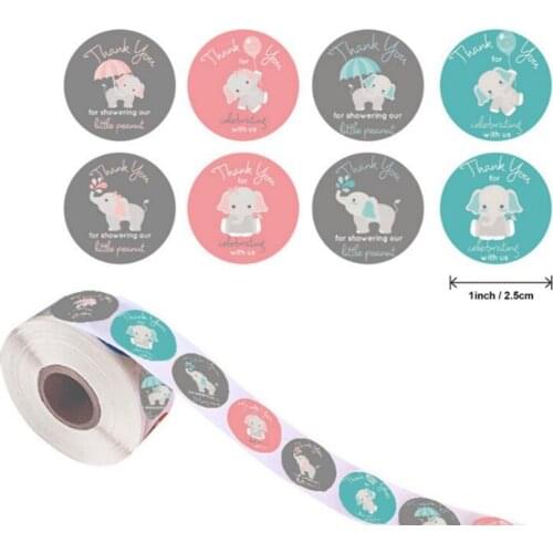 500Pcs/roll School Reward Students Teachers Kawai Animals Round Stickers Labels