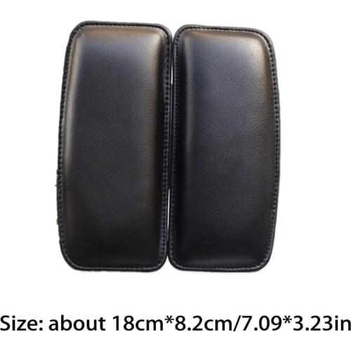 Black Car Leg Pad Knee Support Door Control Soft Leather Breathable Foot Cushion Relieve Fatigue Interior Protect Accessories