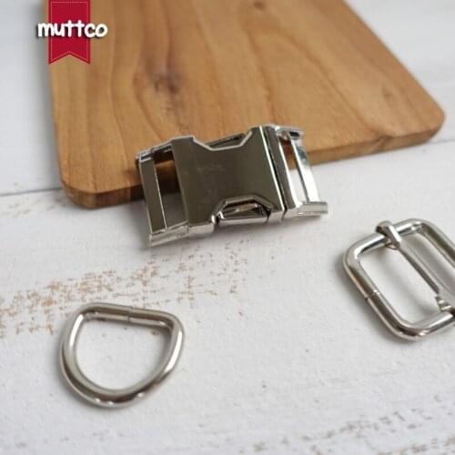Metal buckle+adjust buckle+D ring)DIY Dog Collar Silver 2.0cm diy metal buckle zinc alloy adjust buckle TZ-003