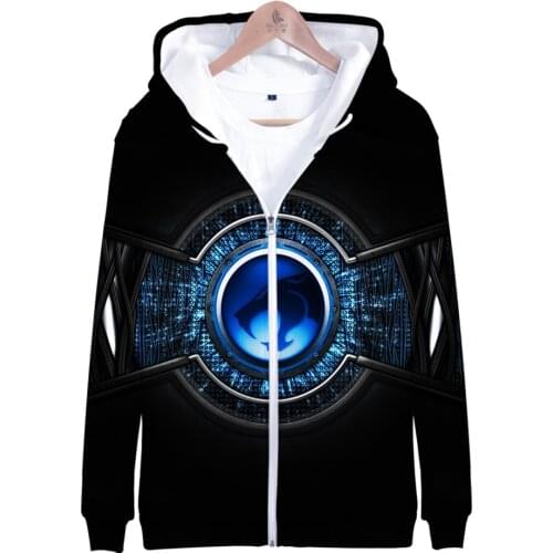 Kawaii Anime ThunderCats Men/women Hoodies Zipper Cartoon Leisure Fashion Trend Sweatshirt Casual Kawaii Zipper Sweatshirt Tops