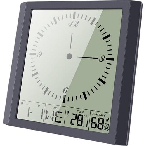 Multifunctional Electronic Digital Wall Clock Smart Display Clock Household Thermometer Hygrometer Clock Big Screen Alarm Clock
