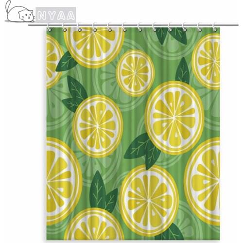 Trendy Abstract Fruit 3D Blackout Curtains Pastoral Summer Shower Fabric Curtain In The Bath Japan Style Bathroom Cartain Modern