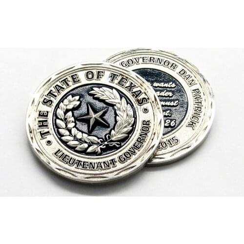Custom zinc alloy die casting enamel 3D star challenge coins Texas Conference commemorative coin