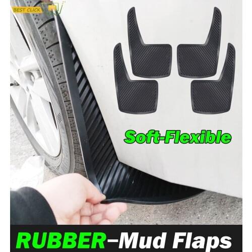 Set of 4x Universal Rubber Mud Flaps For Auris Prius Avensis Aygo Chr Yaris Corolla Verso Supra Rav4 Venza Proace Splash Guards