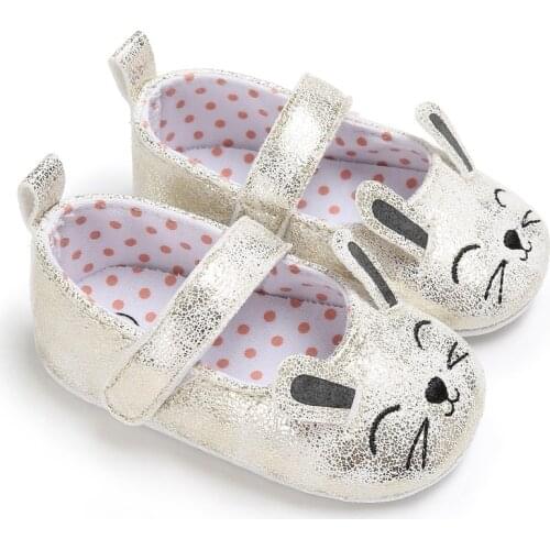 New Toddler Newborn Baby Shoes First Walkers Cartoon Cat Shoes Crib Bebe Girls Princess Ballet Soft Soled Anti-Slip Footwear